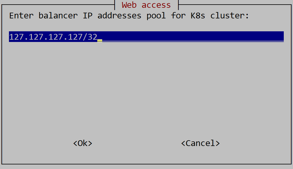 install 10 web access balancer ip