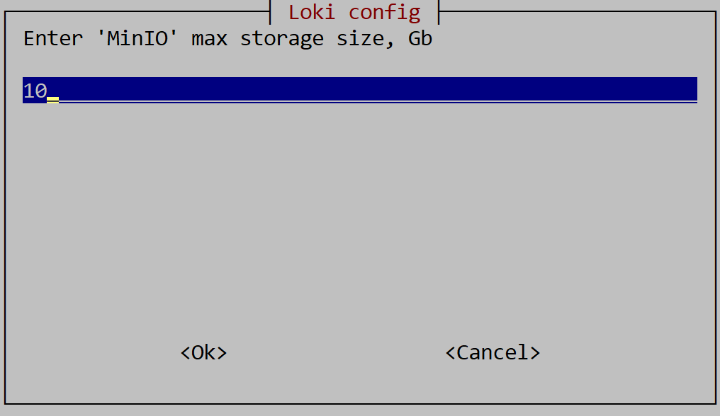 install 11 loki minio max storage