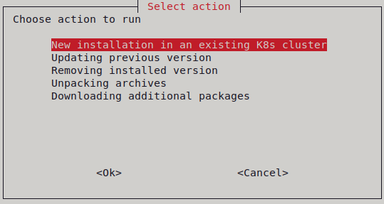 install select action