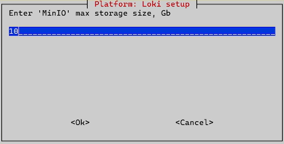 install loki setup minio storage