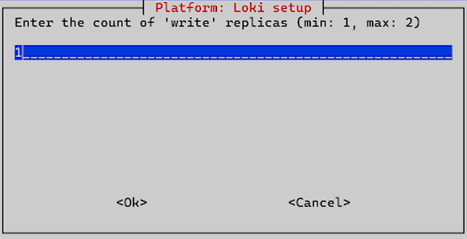install loki setup write replicas
