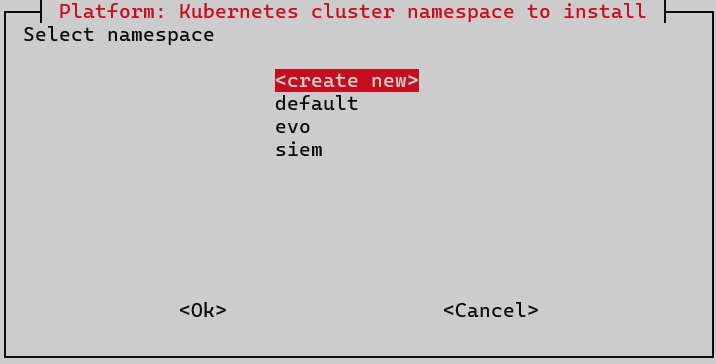 satellite install create new k8s space