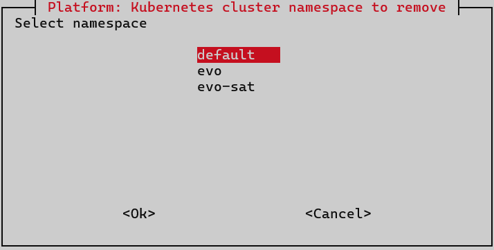 install namespace for removing