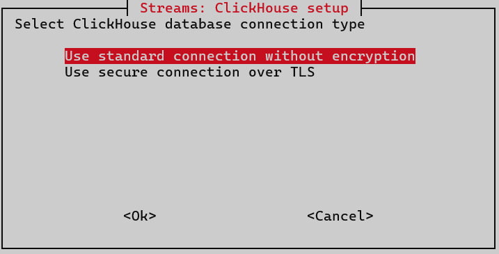 install streams clickhouse tls
