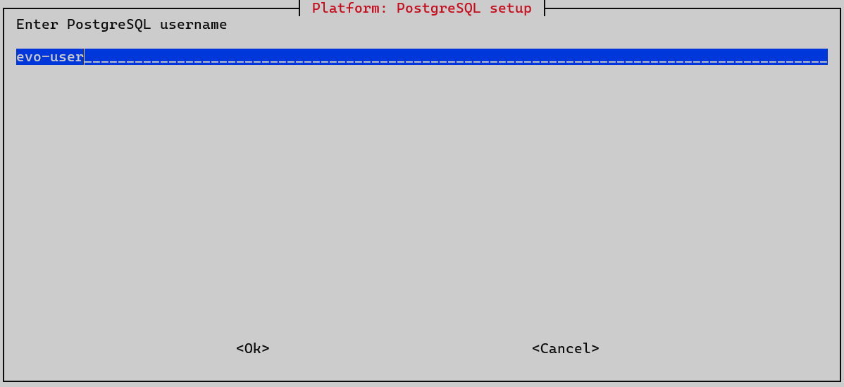 platform postgres username
