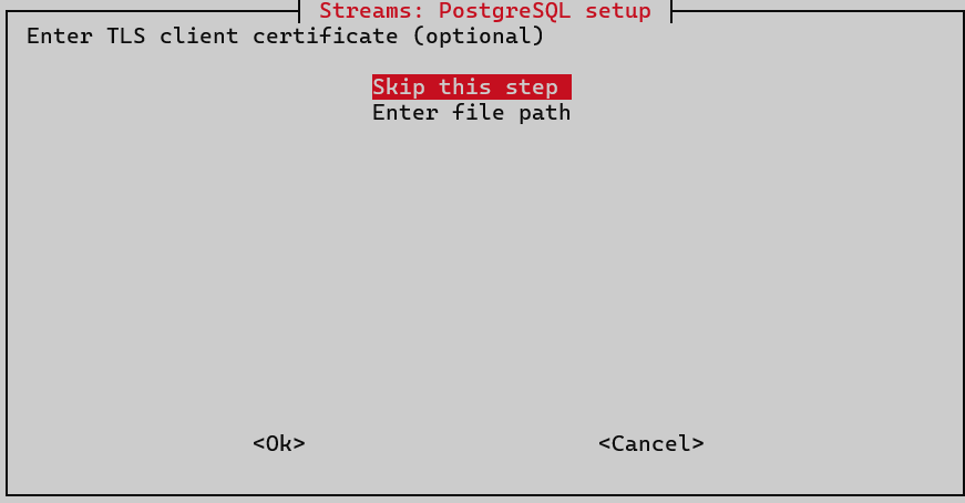 postgres streams tls client cert optional