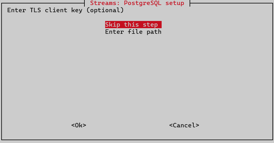 postgres streams tls client key optional