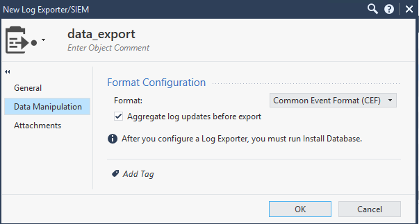 check point gaia export settings