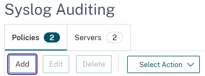 citrix adc policies tab