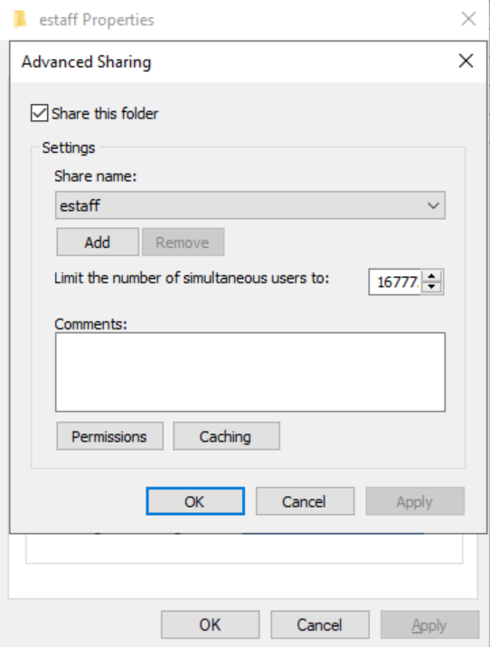 estaff folder share