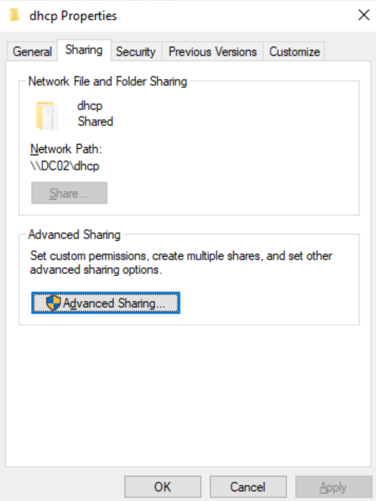 microsoft dhcpsrvlog folder
