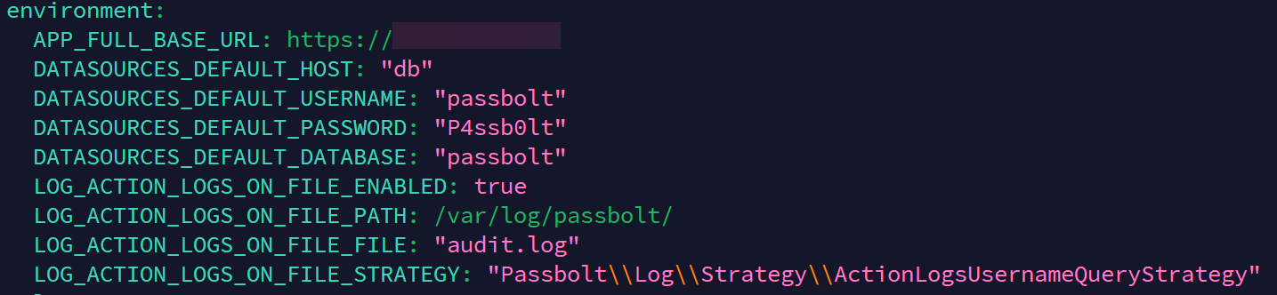 passbolt environment