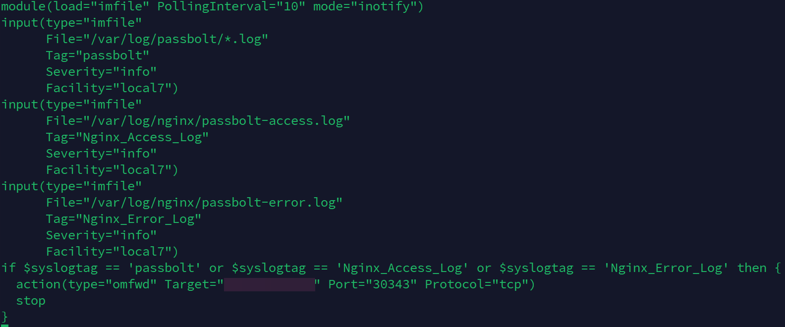 passbolt rsyslog