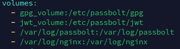 passbolt volumes