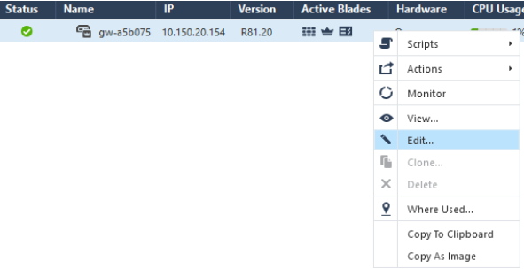 checkpoint ngfw smart console edit server