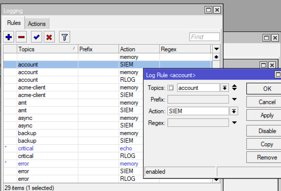mikrotik configure rules