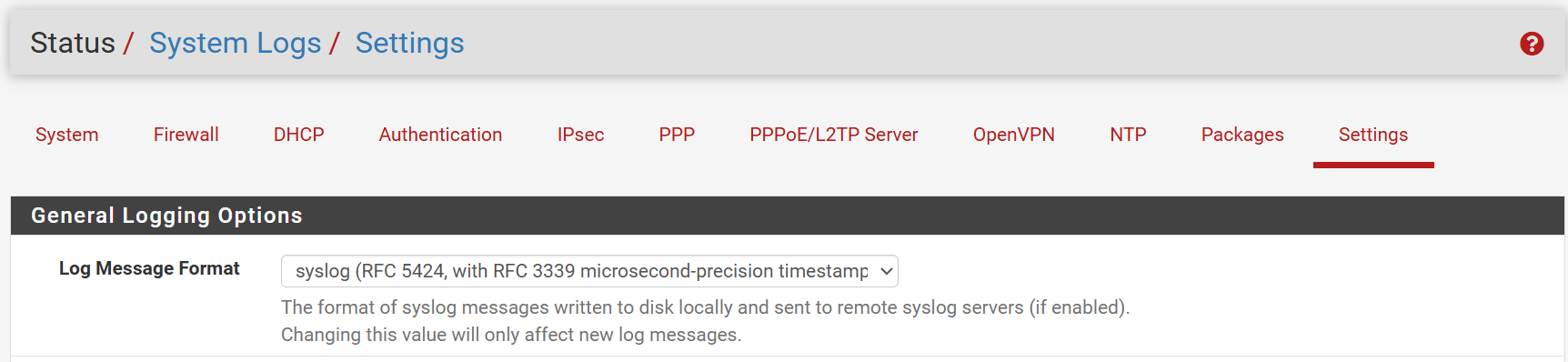 netgate pfsense logformat