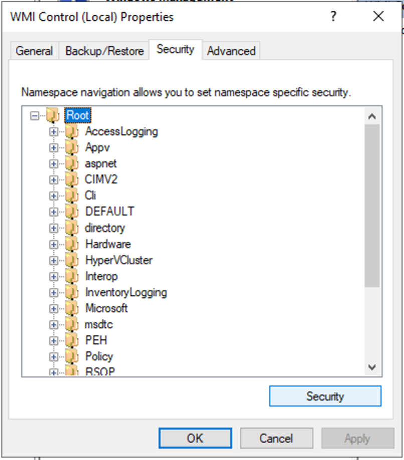 ms windows events wmi wmicontrol properties
