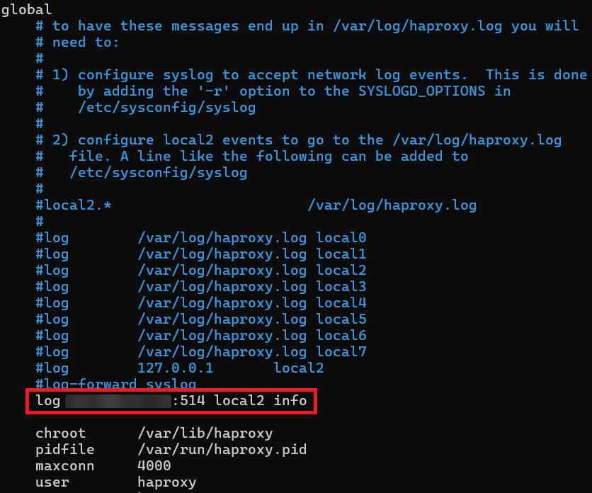 haproxy logging setup