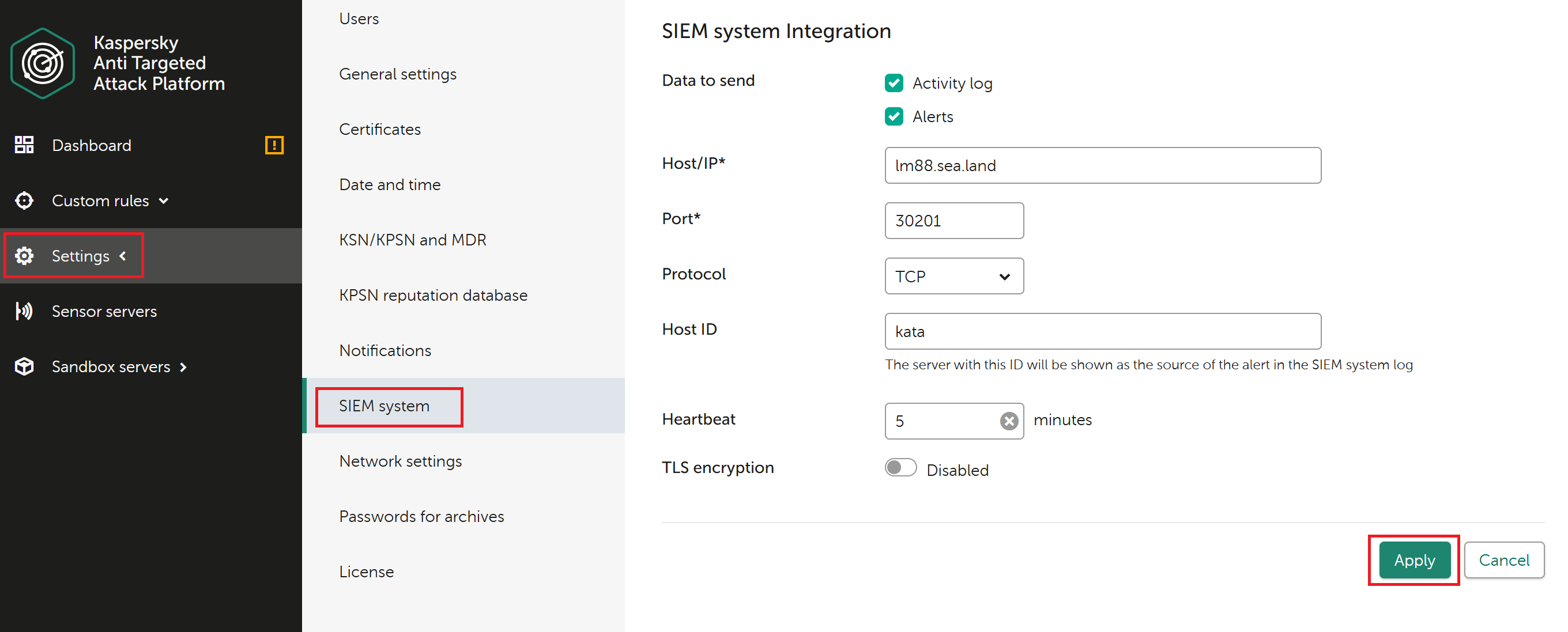 siem system integration
