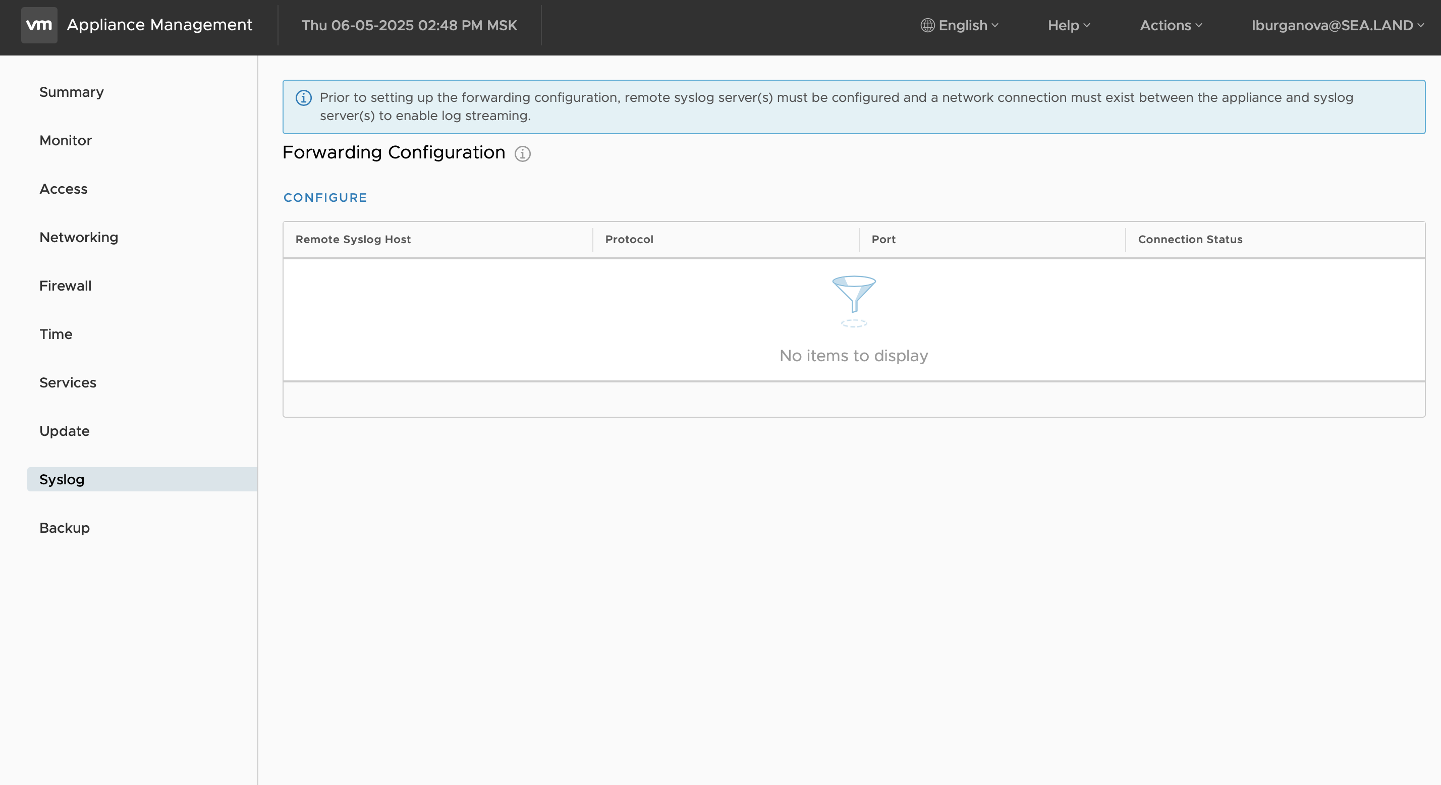 vmware vcenter page