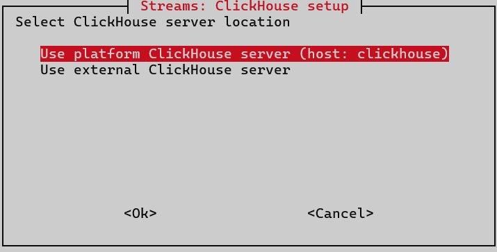 install streams clickhouse