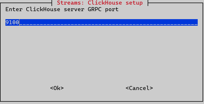 install streams clickhouse grpc port